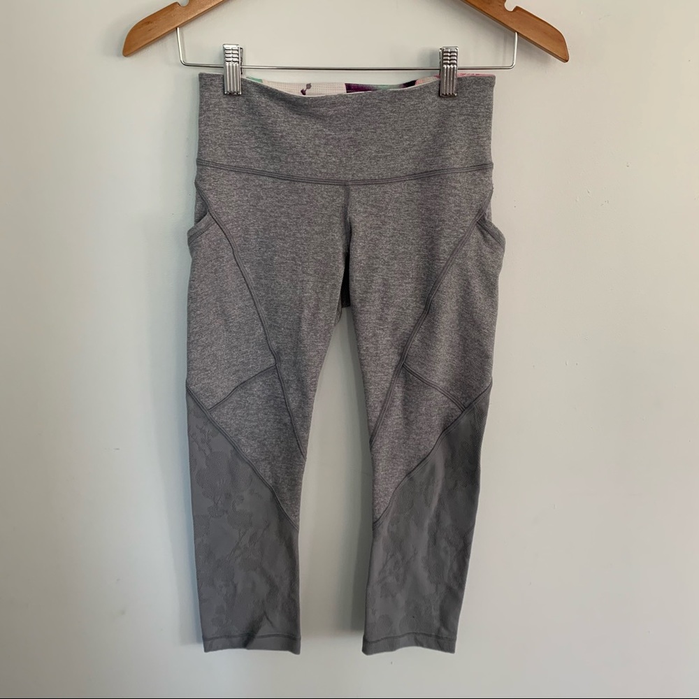 Lululemon Power Vinyasa Floral Mesh Crop leggings